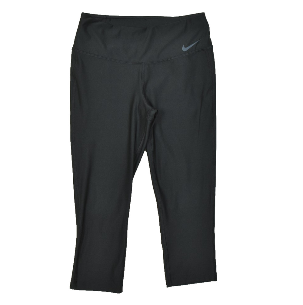 Nike Dri-FIT Women's Small Black Cropped Training Leggings High Waisted Yoga Pan